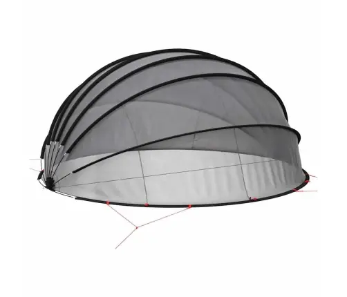 Baseina Kupols Melna 592 X 590 X 275 Cm Vidaxl
