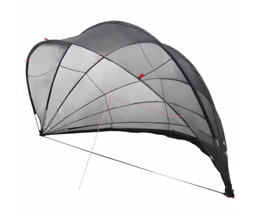 Baseina Kupols Melna 592 X 590 X 275 Cm Vidaxl