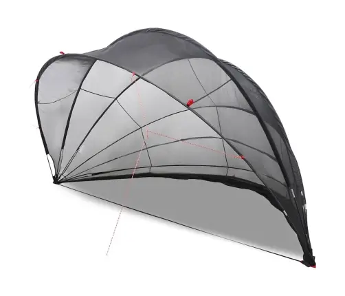 Baseina Kupols Melna 592 X 590 X 275 Cm Vidaxl