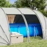 Baseina Telts Kupola Pelēka 538 X 440 X 204 Cm Vidaxl