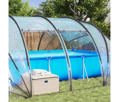 Baseina Telts Kupola Caurspīdīgs 538 X 440 X 204 Cm Pvc Vidaxl