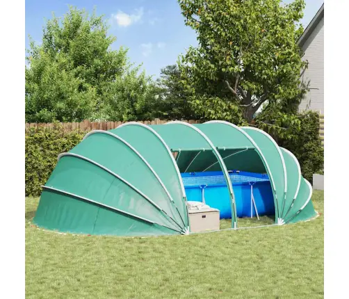 Baseina Telts Kupola Zaļa 640 X 432 X 205 Cm Vidaxl
