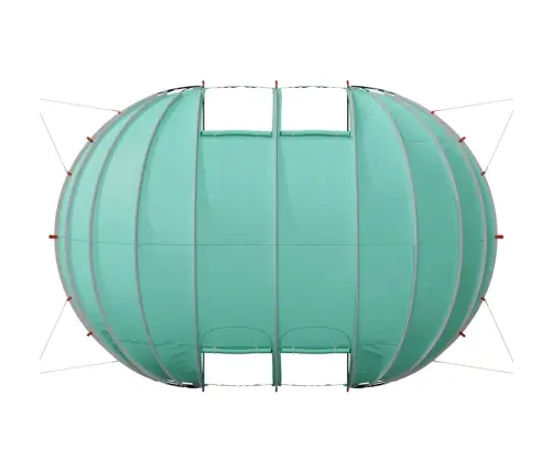 Baseina Telts Kupola Zaļa 640 X 432 X 205 Cm Vidaxl