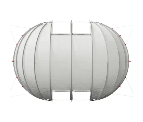 Baseina Telts Kupola Pelēka 640 X 432 X 205 Cm Vidaxl