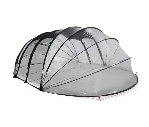 Baseina Telts Kupola Caurspīdīgs 640 X 432 X 205 Cm Pvc Vidaxl