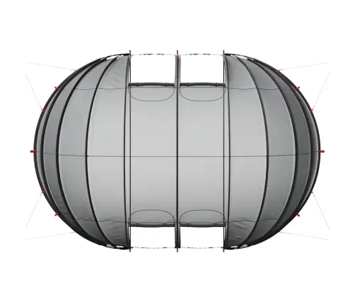 Baseina Telts Kupola Caurspīdīgs 640 X 432 X 205 Cm Vidaxl