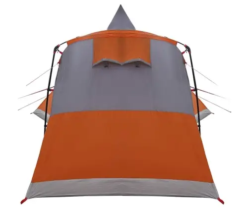 Teepee Palapinė Su Stogu Pilka Ir Oranžinė 720 X 465 X 295 Cm