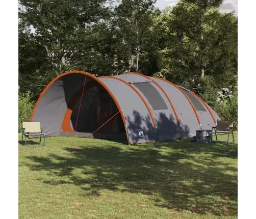 Tunelinė Palapinė Su Stogu Pilka Ir Oranžinė 710 X 460 X 245 Cm