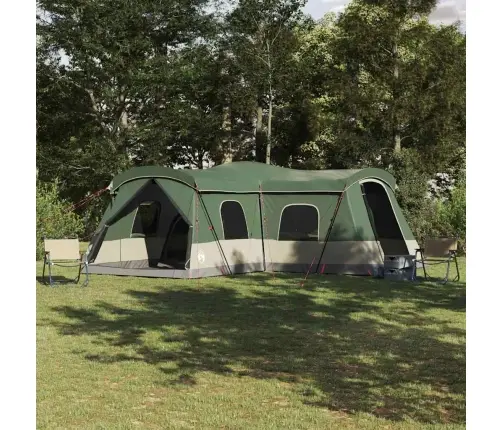 Telts Zaļa 680 X 510 X 210 Cm 185T Poliesters Ar Pu Pārklājumu Vidaxl