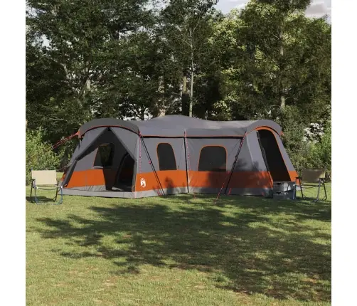 Palapinė Su Stogu Pilka Ir Oranžinė 680 X 510 X 210 Cm