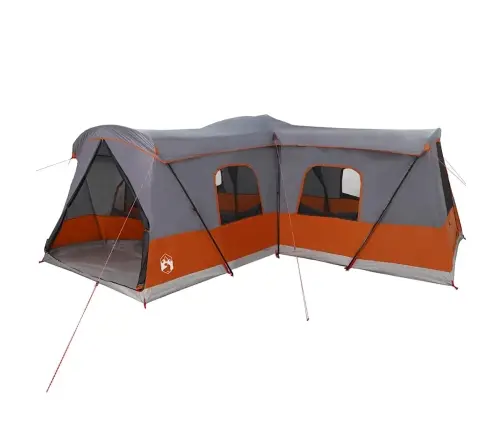 Palapinė Su Stogu Pilka Ir Oranžinė 680 X 510 X 210 Cm