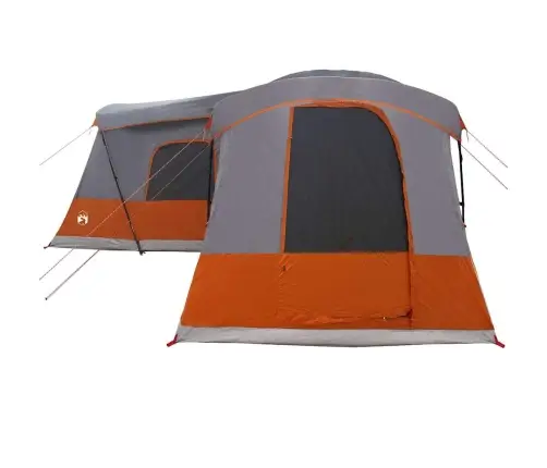 Palapinė Su Stogu Pilka Ir Oranžinė 680 X 510 X 210 Cm