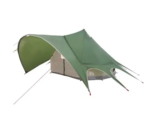 Teepee Palapinė Su Stogu Žalia Ir Pilka 600 X 600 X 347 Cm