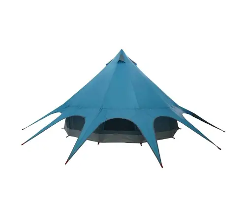 Teepee Palapinė Su Stogu Mėlyna Ir Pilka 600 X 600 X 347 Cm