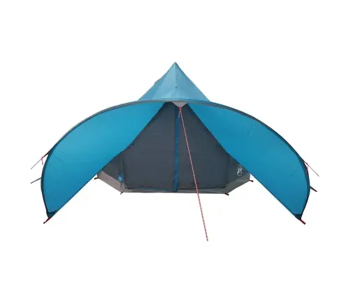 Teepee Palapinė Su Stogu Mėlyna Ir Pilka 600 X 600 X 347 Cm