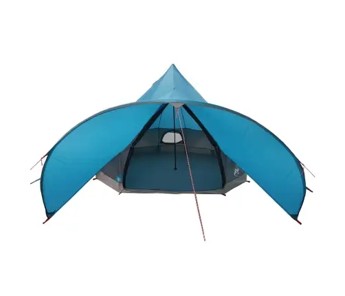 Teepee Palapinė Su Stogu Mėlyna Ir Pilka 600 X 600 X 347 Cm