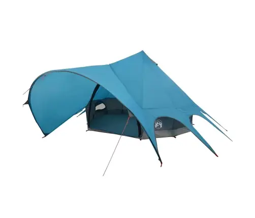 Tīpis Telts Ar Jumtu Zila Un Pelēka 600 X 600 X 347 Cm Vidaxl