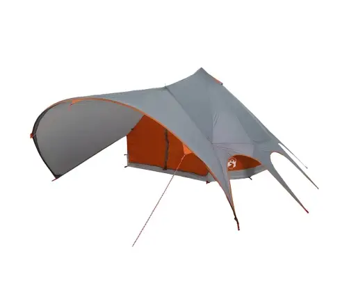 Tīpis Telts Ar Jumtu Pelēka Un Oranža 600 X 600 X 347 Cm Vidaxl