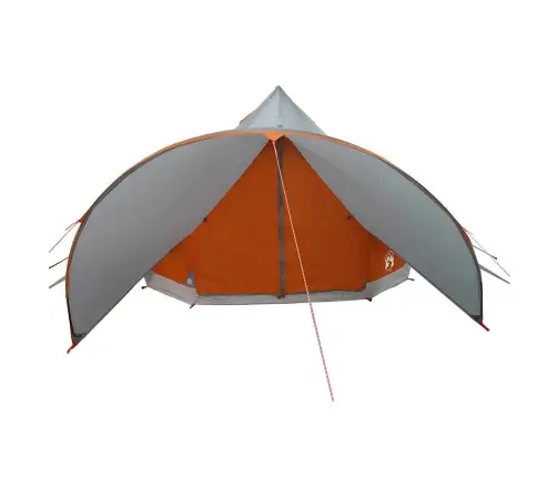 Tīpis Telts Ar Jumtu Pelēka Un Oranža 600 X 600 X 347 Cm Vidaxl