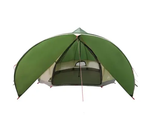 Teepee Palapinė Su Stogu Žalia Ir Pilka 600 X 600 X 347 Cm