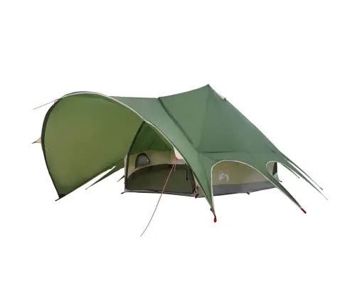 Teepee Palapinė Su Stogu Žalia Ir Pilka 600 X 600 X 347 Cm