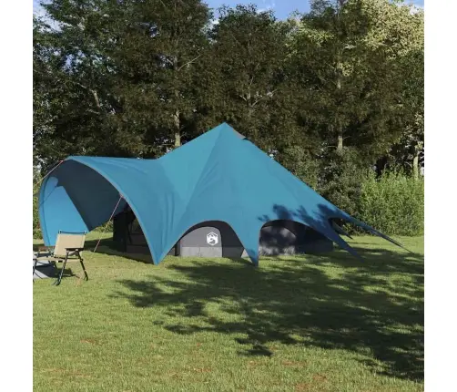 Teepee Telk Katusega Õhuavaga Sinine Ja Hall 600 X 600 X 347 Cm