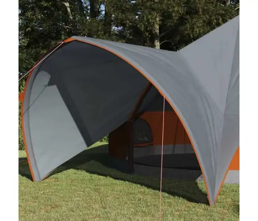 Tīpis Telts Ar Jumtu Pelēka Un Oranža 600 X 600 X 347 Cm Vidaxl