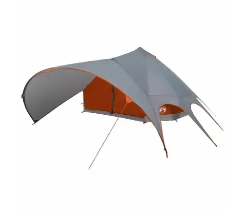 Tīpis Telts Ar Jumtu Pelēka Un Oranža 600 X 600 X 347 Cm Vidaxl