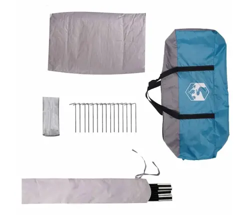 Kupola Telts Ar Jumtu Ar Uzglabāšanu Zila 505 X 450 X 248 Cm Vidaxl