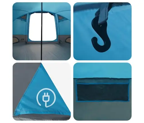 Kupola Telts Ar Jumtu Ar Uzglabāšanu Zila 505 X 450 X 248 Cm Vidaxl