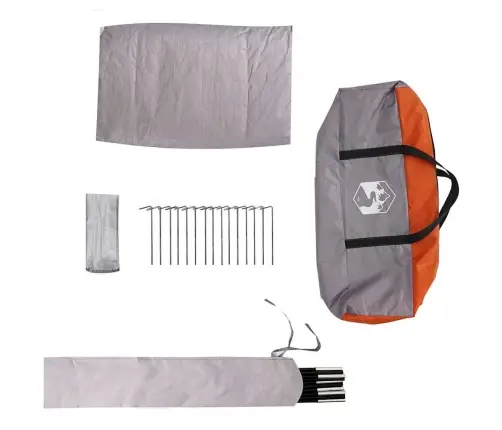 Kupola Telts Ar Jumtu Pelēka Un Oranža 505 X 450 X 248 Cm Vidaxl