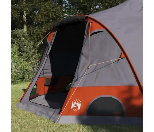 Kupola Telts Ar Jumtu Pelēka Un Oranža 505 X 450 X 248 Cm Vidaxl