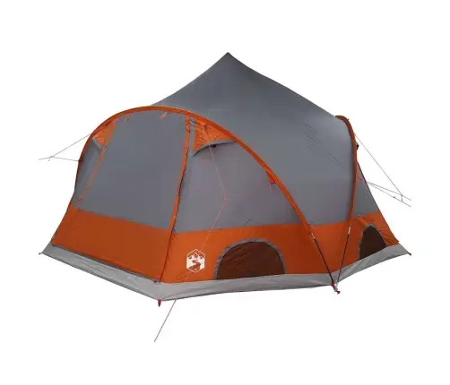 Kupola Telts Ar Jumtu Pelēka Un Oranža 505 X 450 X 248 Cm Vidaxl