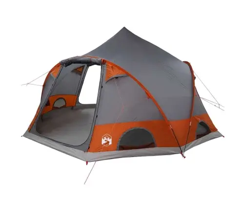 Kupola Telts Ar Jumtu Pelēka Un Oranža 505 X 450 X 248 Cm Vidaxl