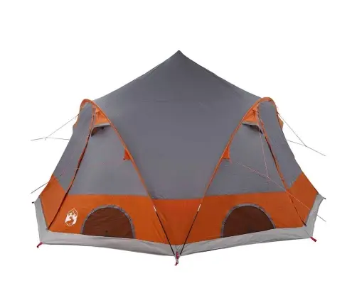 Kupola Telts Ar Jumtu Pelēka Un Oranža 505 X 450 X 248 Cm Vidaxl