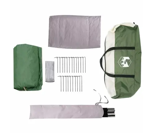 Kabriolet Telts Ar Jumtu Ar Uzglabāšanu Zaļa 425 X 396 X 222 Cm Vidaxl