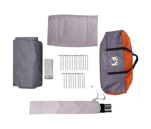 Kabriolet Telts Ar Jumtu Pelēka Un Oranža 425 X 396 X 222 Cm Vidaxl