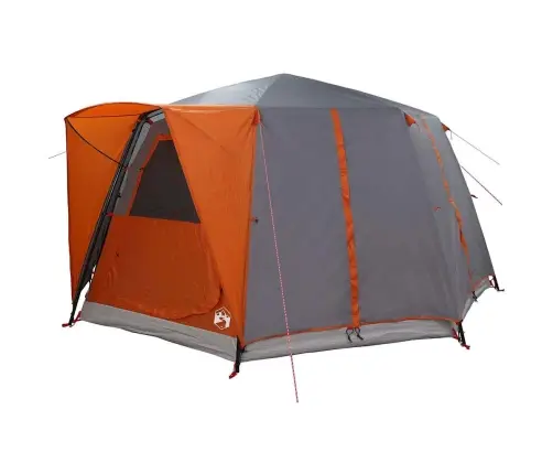 Kabriolet Telts Ar Jumtu Pelēka Un Oranža 425 X 396 X 222 Cm Vidaxl