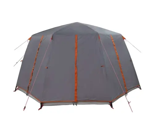 Kabriolet Telts Ar Jumtu Pelēka Un Oranža 425 X 396 X 222 Cm Vidaxl