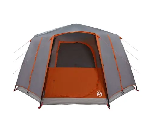 Kabriolet Telts Ar Jumtu Pelēka Un Oranža 425 X 396 X 222 Cm Vidaxl