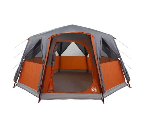 Kabriolet Telts Ar Jumtu Pelēka Un Oranža 425 X 396 X 222 Cm Vidaxl