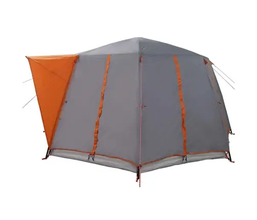 Kabriolet Telts Ar Jumtu Pelēka Un Oranža 425 X 396 X 222 Cm Vidaxl