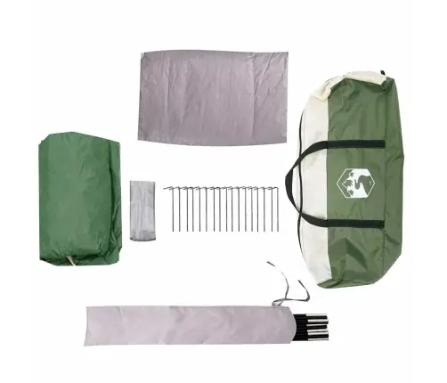 Kabanas Palapinė Su Stogu Su Saugykla Žalia 400 X 350 X 212 Cm