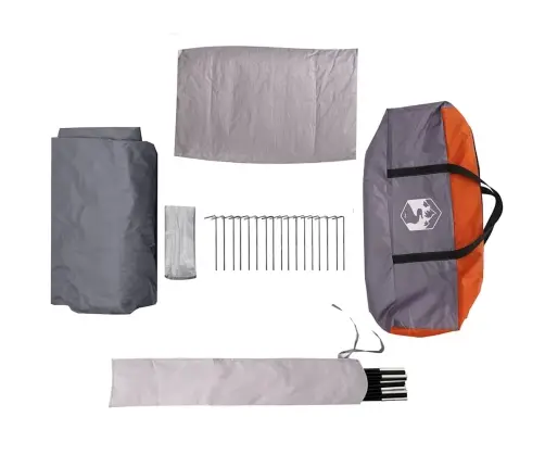 Kabriolet Telts Ar Jumtu Pelēka Un Oranža 400 X 350 X 212 Cm Vidaxl