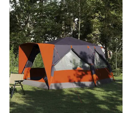 Kabriolet Telts Ar Jumtu Pelēka Un Oranža 400 X 350 X 212 Cm Vidaxl