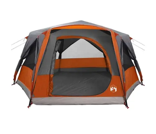 Kabriolet Telts Ar Jumtu Pelēka Un Oranža 400 X 350 X 212 Cm Vidaxl