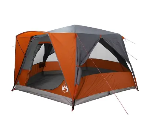 Kabriolet Telts Ar Jumtu Pelēka Un Oranža 400 X 350 X 212 Cm Vidaxl