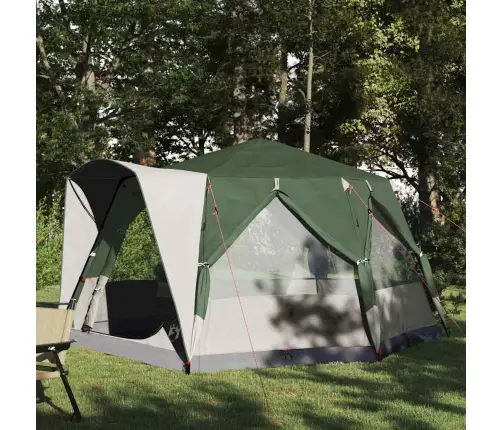 Kabanas Palapinė Su Stogu Žalia Ir Balta 333 X 317 X 194 Cm