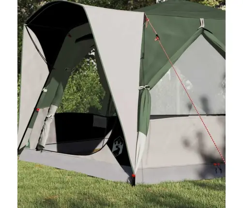 Kabanas Palapinė Su Stogu Žalia Ir Balta 333 X 317 X 194 Cm