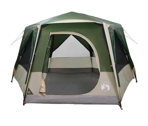 Kabanas Palapinė Su Stogu Žalia Ir Balta 333 X 317 X 194 Cm